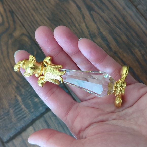 SWAROVSKI I RARE Vintage 1983 Trimlite Giftware Crystal and Gold Circus Clown - Picture 8 of 15